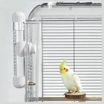 AT19-Automatic Bird Water Dispenser With Spring Valve, Clear Cage Water Drinker, No Mess Parrot Feeder balta