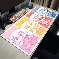 Rubber Mousepad Game Bocchi The Rock Large Computer Gaming Accessories Mouse Mat Anime HD Print Gamer Locking Edge XXL Mouse Pad 30cmx80cm white