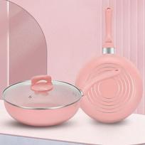 Maifan Stone Non-Stick Wok for Stir-Frying & Eggs, Lightweight, Easy to Clean, Compatible with Open Flame & Induction Cooktops. 24cm