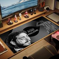 Post Malone Color Mouse Pad Large Gaming Table Cushion Non-slip Laptop Tablet Big Mousepad XXL Mat Mini PC Playmat With Lock edge 30cmx60cm(11.8x23.6inch)