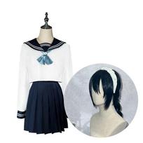 Jujutsu Kaisen Riko Amanai Cosplay Costume, JK Sailor Uniform Anime Role Play Outfit L white