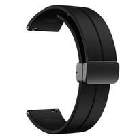 Silikoninis dirželis Omega X Swatch bendram MoonSwatch Planet laikrodžiui Metalinė magnetinė sagtelė Apyrankės keitimas Correa 22mm black