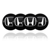 4Pcs Aluminum Honda Car Wheel Center Cap Metal Badge Sticker 56mm H Logo For Honda Civic Accord Car Wheel iv9  Decoration Sticker