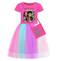 Fashion Girls Star Skirt Rainbow Lace Skirt Casual Comfortable Dresses Girls 120 pink