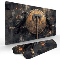 Crow And Doubleedged Axe Mouse Pad Large Computer Office Game Table Mats Rubber Antislip Xxl Mouse Mat Hdp Long Desk Pads 800x400x2mm