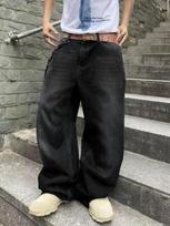 Vintage baggy wide leg jeans XL juoda