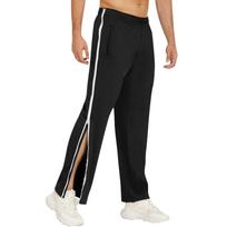 Jogger Pants With Sports Mens Side Zipper Long Pants Cargo Pants Mens Basketball Pants M black