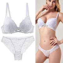European and American Large Size Lace Sexy Bra Set Women's Fashion Underwear Nude Panties 95E