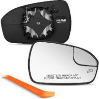 Passenger Side Mirror Replacement For Ford Fusion 2013 2014 2015 2016 2017 2018  , Right Side Exterior Mirror Glass, Heated, Chrome Convex Mirror Passenger Side(RH) white