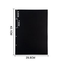 A3 Kraft Paper Notebook with Ring Binder and Loose-Leaf Inserts black