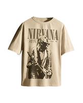 Nirvana Rock Band 2026 Summer Unisex Unisex TShirt Unisex Streetwear Fashion Short Sleeve Loose Casual Y2k Quality Tees 4XL beige