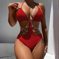 Women S Sexy Lace Up Cutout One Piece Swimsuit For Beach Pool XL