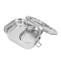 3-Compartment Compartment Lunch Box 304 Stainless Steel Thermal Lunch Box  For Travel 1000ml white