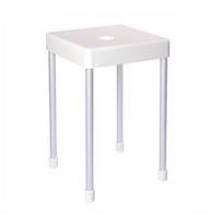 Sturdy Bathroom Bench with Drainage and Rubber Feet Mobility Shower Seat for Seniors and Disabled white