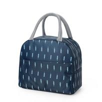 Large Insulated Bento Lunch Bag with Thickened Aluminum Foil for Fresh-Keeping and Easy Carrying blue