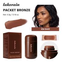 Lakerain Bronze Contour Stick: Lightweight, Non-Greasy Cream, Easy Blend, Great Color Payoff, Moisturizing Contour. 5.3g brown