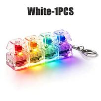 4-Keys Fingertip Keyboard Keychain Rgb Keyboard Fidget Toy With Lights For Stress Relief Decompression Calming Accessories