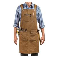 Atsparus vandeniui elektriko darbo prijuostė su kišenėmis, laikymo maišelis, juosmens prijuostė, stalioriaus darbo drabužiai, virtuvė Only Apron ruda