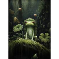 Tamsus Miško Gėlių Fėjos Sienos Menas Plakatas Gėlių Spaudiniai Botaninė Estetika Fantazijų Pasaulis Drobės Tapybos Spaudiniai Kambario Namų Dekoras 30x45cm No Frame black