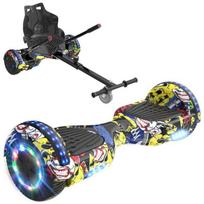 RCB Hoverboard + Kart 2-in-1 6.5 inches Bluetooth and LED – Adjustable Karting – yellow/black – ideal gift children