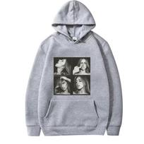 Tate McRae fashion cool hoodie men women vintage y2k funny Long sleeve Sweatshirt with print Graphics oversized  hoodie  unisex S gray