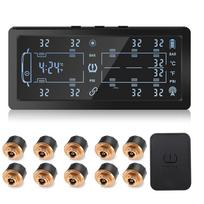 8 /10 Ratų TPMS Padangų Slėgio Stebėjimo Sistema Su Išoriniais Davikliais Automobilio Sunkvežimio Padangų Slėgio Stebėjimo Temperatūros Signalizacijos Sistema 10 External Sensors