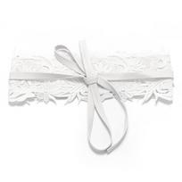 Wide Lace Girdle Soft Obi Belt Boho Style Waist Band  for Dresses white