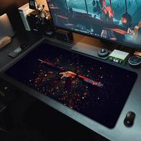Csgo Counter Strike Gun Ak M4 Game Boys Esports Thickens Oversized Mouse Pad Table Pad Keyboard Pad Custom NonSlip Desk Mat 800x300x2mm black