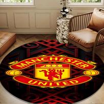 Manchester United Crest Round mat, Anti-slip Circle Carpet Chair rug For livingroom,Bedroom, doormat home decor Gift Christmas Gifts 80cmx80cm