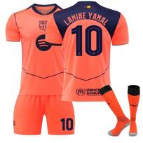 Paaugliams Vaikams Suaugusiems Individualus Vardas Futbolo Apranga 2025-26 Barça 2-oji Išvykos #10 LAMINE YAMAL Sportinio Treniruočių Dėvėjimosi Rinkinys su Kojinėmis 18 blue