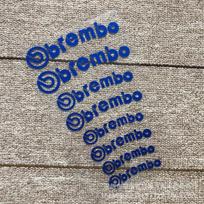 Aukštai temperatūrai atsparūs Brembo suportų lipdukai ratų stebulės modifikacijai Reflective blue arc - set of 8