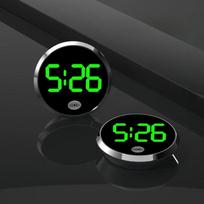 LED automobilių laikrodis šviečiantis 45 mm mini skaitmeninis laikrodis, skirtas automobiliams, vandeniui atsparus elektroninis kvarcinis laikrodis, dviratis, motociklas, laikrodis, automatinis prietaisų skydelio priedai black