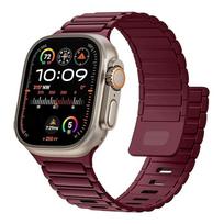 Prabangus dirželis Apple Watch Ultra 2 3 Juosta 49mm 46mm 44mm 40mm 45mm 38 41mm 42mm Magnetinis Silikoninis Correa Apyrankė iWatch Serija 10 9 8 7 Se 42mm 44mm 45mm 49mm black