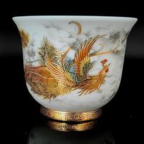 Beautiful Chinese Jingdezhen Porcelain Unusual Kung Fu Ceramic Tea Cup Aesthetic Caneca De Porcelana Handmade Mug Teeware Teware brown