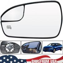 For Ford Fusion 2013- Left Driver Side Door Wing Mirror Glass Heated View15. black