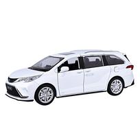 1/24 Toyota Sienna Alloy MPV Car Model Diecast Metal Vehicles Car Model Sound and Light High Simulation Toy Gift Collection balta