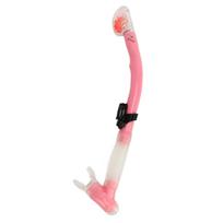 Dry Snorkel Tube PVC Silicone Easy Breath Lightweight Swimming Snorkel Tube for Diving Enthusiast rožinė
