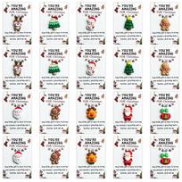 10/20/30pcs Christmas Pocket Hug Token Gifts Bulk Mini Christmas Resin Pocket Hug Employee Appreciation Gifts for Coworker Staff gray