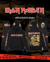 Iron Maiden Piece Of Mind Deluxe Megztinis su gobtuvu Vyrams Moterims Oversized Y2k Vilnos Megztinis Heavy Metal Punk Grupės Grafiniai Drabužiai XXL red