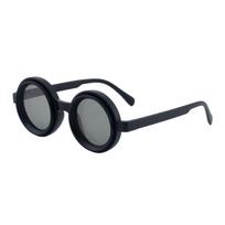 Polarized Vintage Round Sunglasses Women For Men Luxury Brand Designer Sun Glasses Punk Popular Hip Hop adjust Brightness Shades black