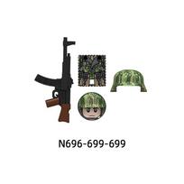 The N696-N699 Spring Camouflage Soldiers Action Figures Model Blocks MOC Bricks Set Gifts Toys black