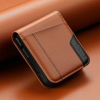 For Samsung Galaxy Z Flip7 FE 2025 Flip Case Leather Wallet Card Coque Samsung Z Flip 7 Case Galaxy ZFlip 6 5 4 3 Magnetic Cover Galaxy Z Flip7 ruda
