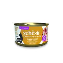 SCHESIR Complete Nutrition Tuna and chicken visavertis pašaras sriuba katėms su tunu ir vištiena, 85g