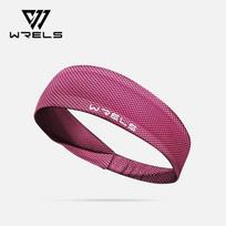 WRELS Sports Headband Sweatband Stretch Elastic Gym Fitness Running Yoga Headwrap Sweat Absorbing Breathable Jog Headband rožinė