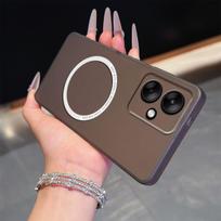 Magnetic Semi‑Transparent Matte Phone Case for Xiaomi Redmi 13C 5G,POCO M6 5G Soft TPU Shockproof Cover POCO M6 5G gray
