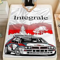 1PC Lancia Martini Print Flannel Blanket, High quality Comfortable for All Seasons, Home Decor, Warmth and Comfort, Perfect for Christmas Gifts 80cmx120cm