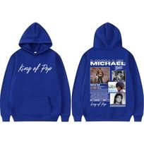 King of Pop Michael Jackson Bad Era Hoodies Men's Clothes Punk Sweatshirt Long Sleeve Oversized Hoodie L
