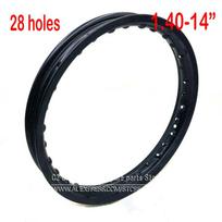 14 colių Motokroso 32 stipinų ratlankio stebulės žiedas 1.40x14  arba 1.85x14  lydinio purvo dviračiui pit bike CRF Kayo BSE Apollo ratlankiams Black 1.40-14 28H black
