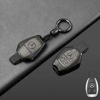 Automobilio rakto dėklas Dangtelis Apsauga Mercedes Benz CLK ML SLK B C E S klasėms Automobilio raktų pakabuko aksesuarai Automobilio stilius Mercedes Benz QQ77 gray