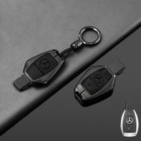Automobilio rakto dėklas Dangtelis Apsauga Mercedes Benz CLK ML SLK B C E S klasėms Automobilio raktų pakabuko aksesuarai Automobilio stilius Mercedes Benz QQ77 black